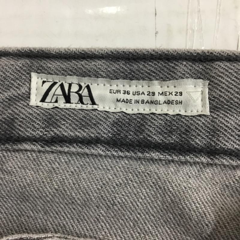 ザラ ZARA パンツ デニム、ジーンズ デニムパンツ ストレートパンツ ワイドパンツ カジュアルパンツ 36 無地 黒 / ブラック /  メンズ USED 古着 中古 10110080