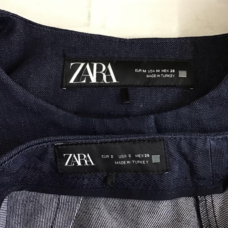 ザラ ZARA セットアップ セットアップ セットアップ カジュアルパンツ ベスト 2点セット M 無地 インディゴ / インディゴ /  レディース USED 古着 中古 10149343