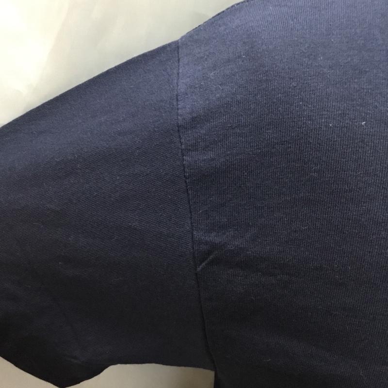 チャンピオン Champion Tシャツ 半袖 半袖カットソー プリントTシャツ クルーネックカットソー M 無地 紺 / ネイビー /  メンズ USED 古着 中古 10117713