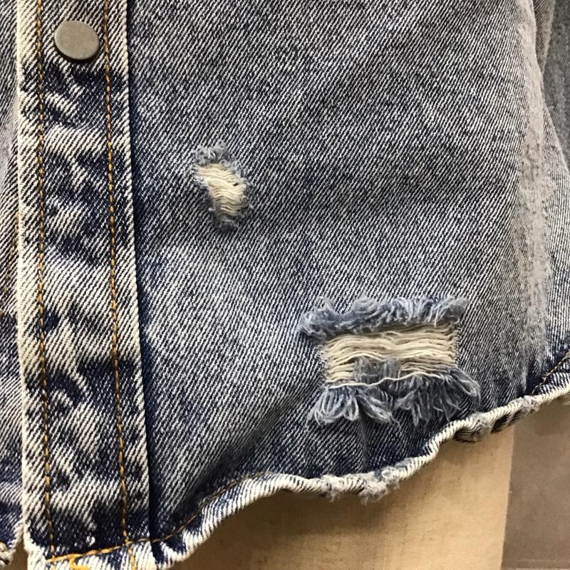 ザラ ZARA シャツ、ブラウス 長袖 デニムシャツ 長袖シャツ カラーシャツ ポケットシャツ S 無地 インディゴ / インディゴ /  メンズ USED 古着 中古 10113170