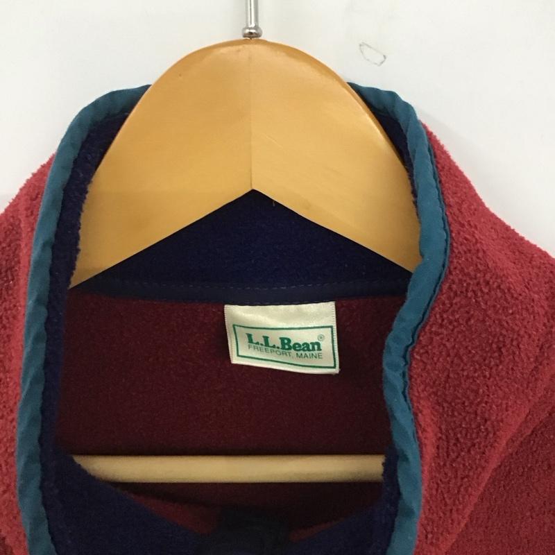 エルエルビーン L.L.Bean ジャケット、上着 ジャンパー、ブルゾン フリース M 無地 紺 / ネイビー / X 赤 / レッド /  レディース USED 古着 中古 10147191
