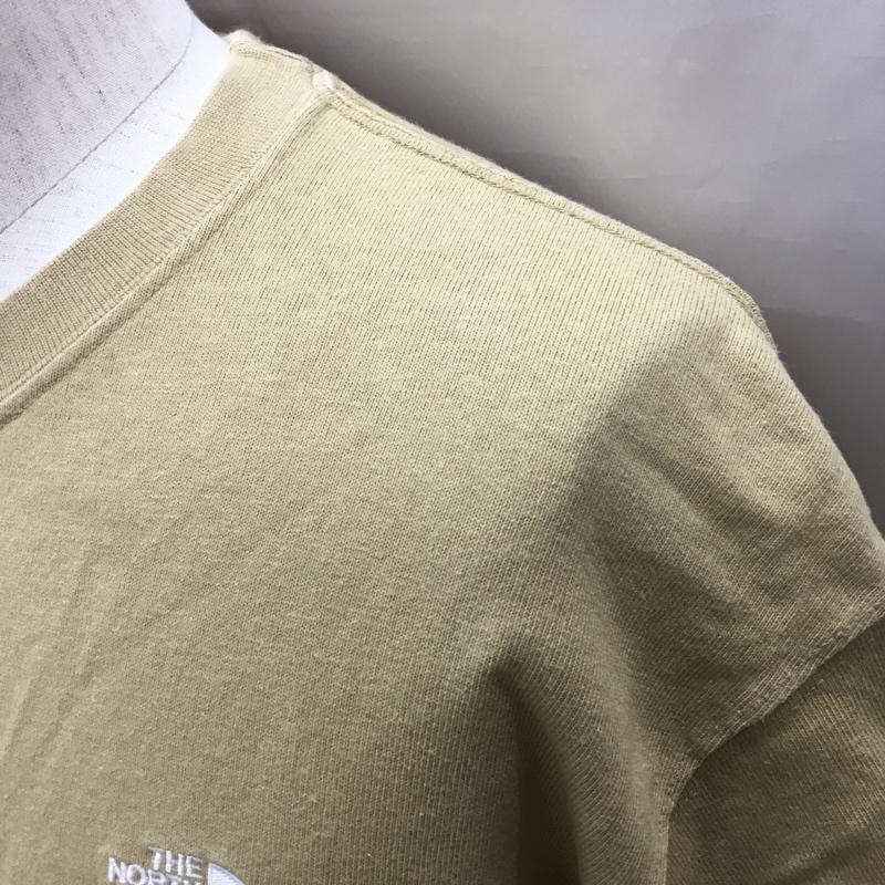 ザノースフェイス THE NORTH FACE Tシャツ 半袖 nt32248 NuptseCottonS/STee 半袖カットソー XL ロゴ、文字 ベージュ / ベージュ /  メンズ USED 古着 中古 10116687