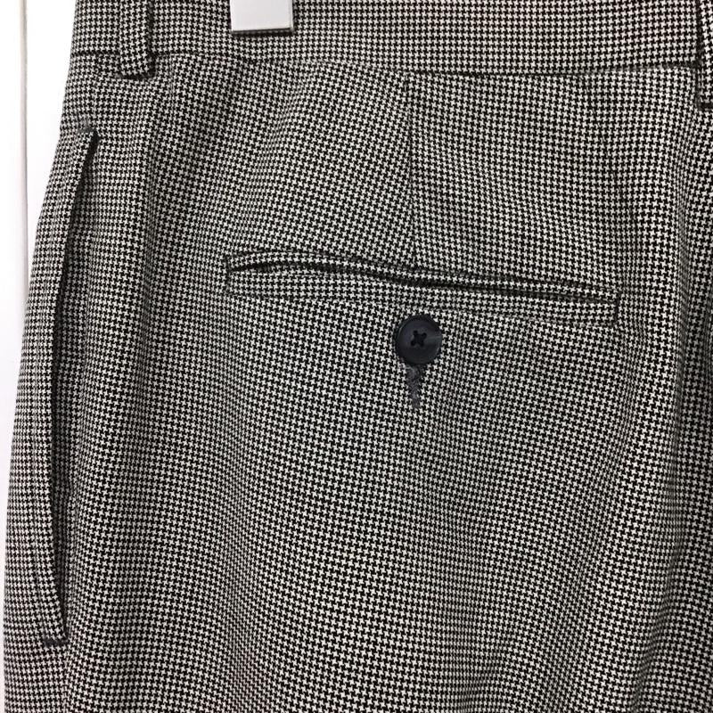 古着 USED パンツ スラックス Corbin 80s 90s スラックス ワイドパンツ カジュアルパンツ 千鳥格子 白 / ホワイト / X 黒 / ブラック /  メンズ USED 古着 中古 10106548