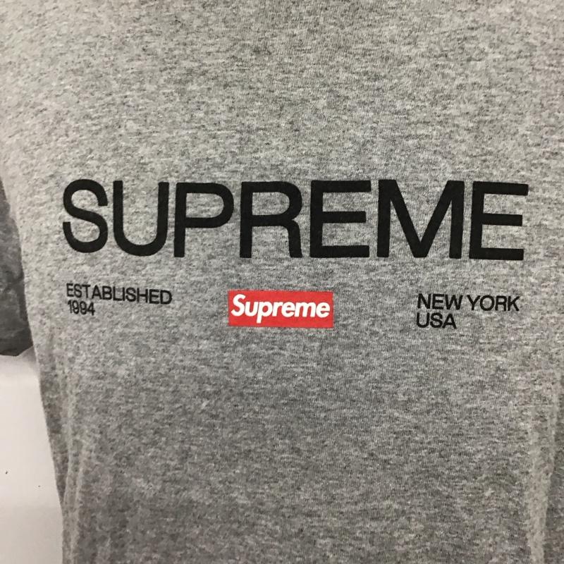 シュプリーム Supreme Tシャツ 半袖 21AW Est.1994Teeロゴプリント 半袖カットソー プリントTシャツ M ロゴ、文字 灰 / グレー /  メンズ USED 古着 中古 10120388