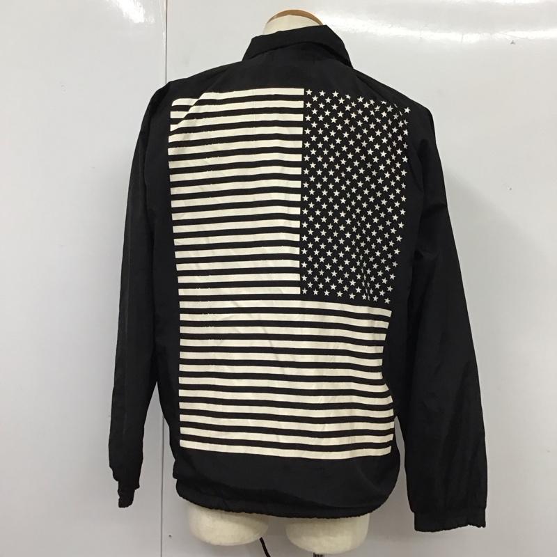 フラグスタフ FLAGSTUFF ジャケット、上着 ジャケット、ブレザー 星条旗 コーチジャケット M ロゴ、文字 黒 / ブラック /  メンズ USED 古着 中古 10115262