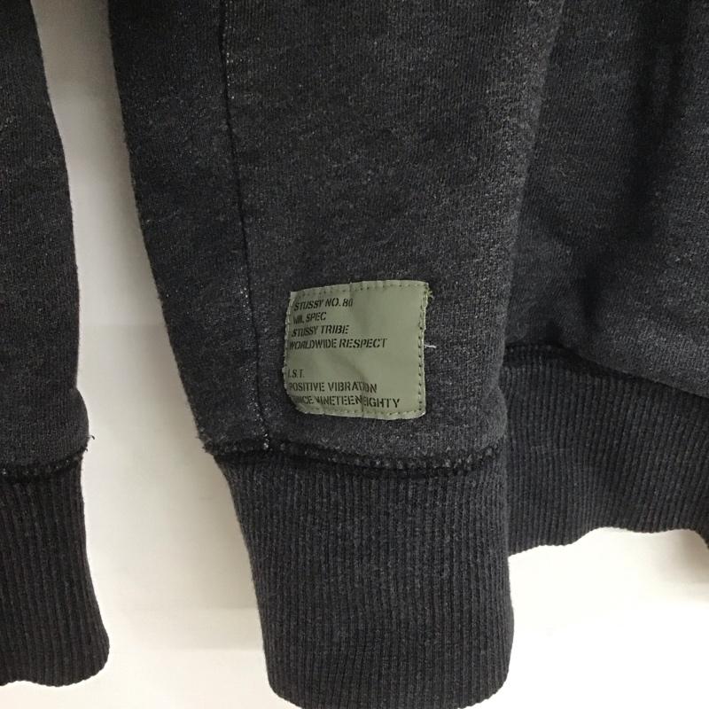 ステューシー STUSSY パーカー 長袖 長袖パーカー ジップアップパーカー L 無地 ダークグレー / ダークグレー /  メンズ USED 古着 中古 10148204