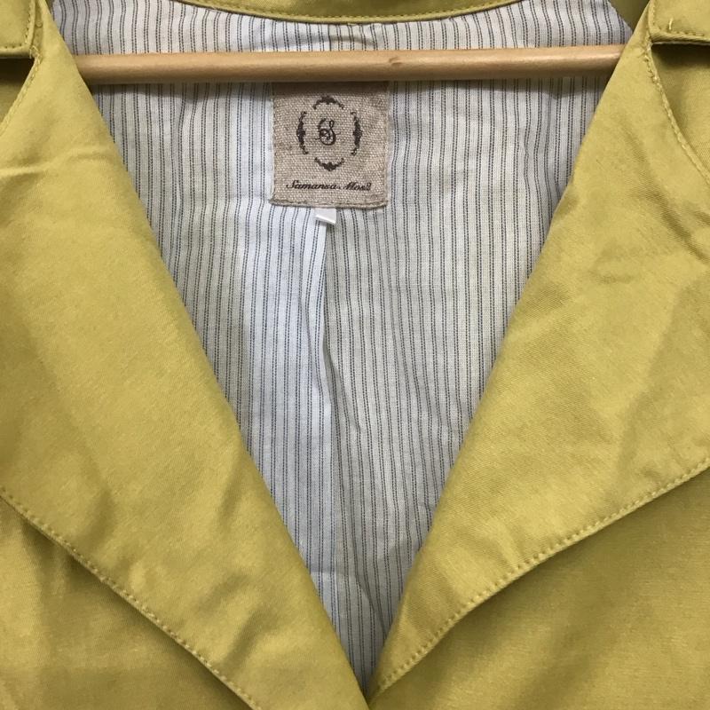 サマンサモスモス Samansa Mos2 ジャケット、上着 ジャンパー、ブルゾン ロングコート カラージャケット アウター FREE 無地 黄 / イエロー /  レディース USED 古着 中古 10146159