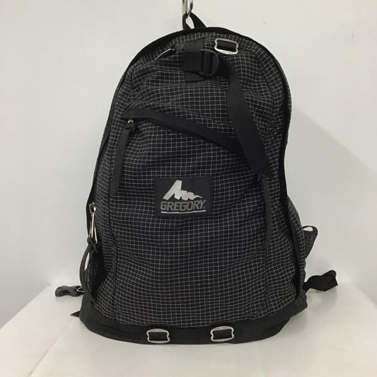 グレゴリー GREGORY リュックサック、デイパック リュックサック、デイバッグ チェック USA製 バックパック ロゴ、文字 黒 / ブラック /  メンズ USED 古着 中古 10146261