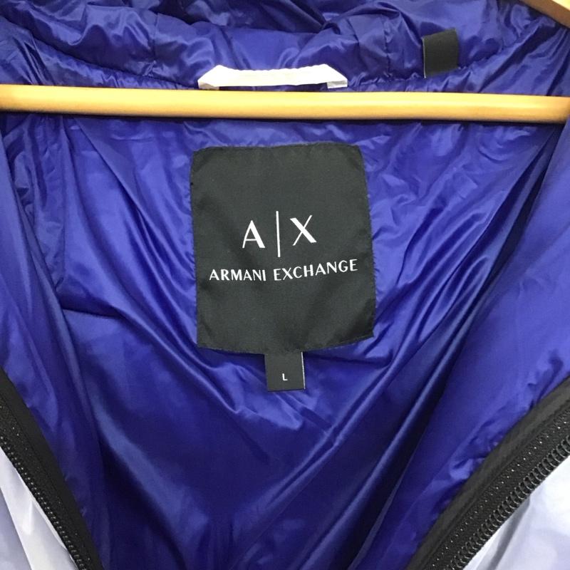 アルマーニエクスチェンジ ARMANI EXCHANGE ジャケット、上着 ジャンパー、ブルゾン ジップアップダウンジャケット アウターフード付きジャケット L ロゴ、文字 マルチカラー / マルチカラー /  メンズ USED 古着 中古 10138133