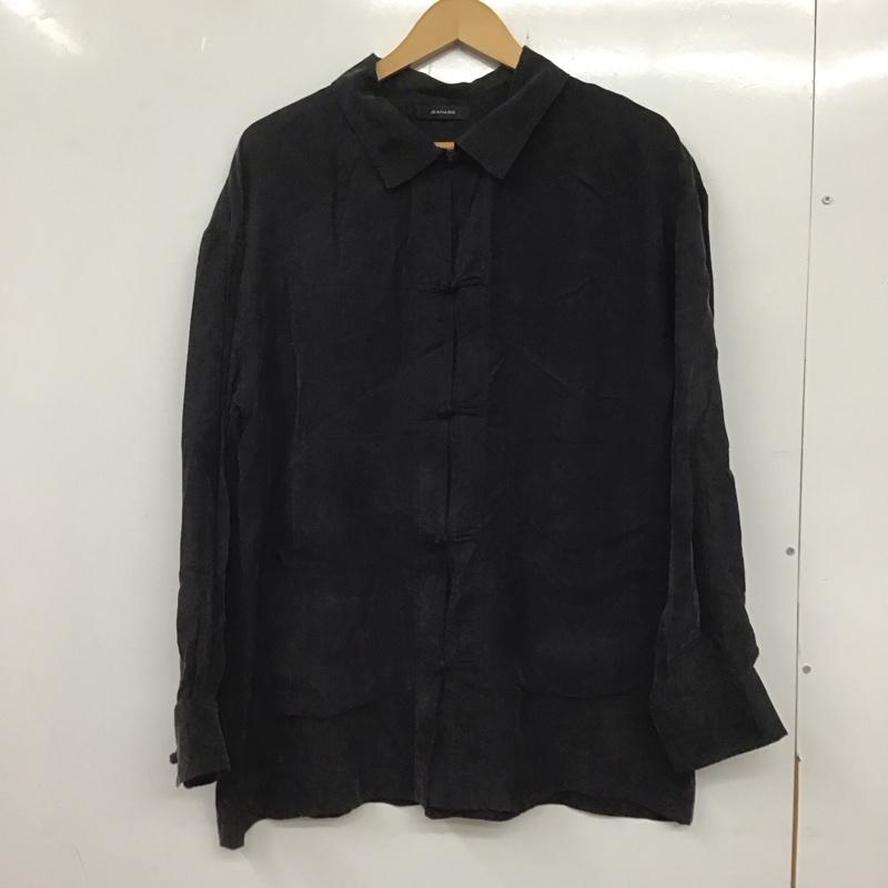 ジーナシス JEANASIS シャツ、ブラウス 長袖 JS063551MC FREE 無地 黒 / ブラック /  レディース USED 古着 中古 10134590