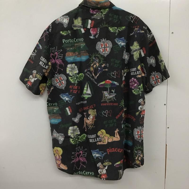 エスワイサーティトゥバイスィートイヤーズ SY32 by SWEET YEARS シャツ、ブラウス 半袖 半袖シャツ プリントシャツ ポケットシャツ XXL プリント 黒 / ブラック /  メンズ USED 古着 中古 10137131