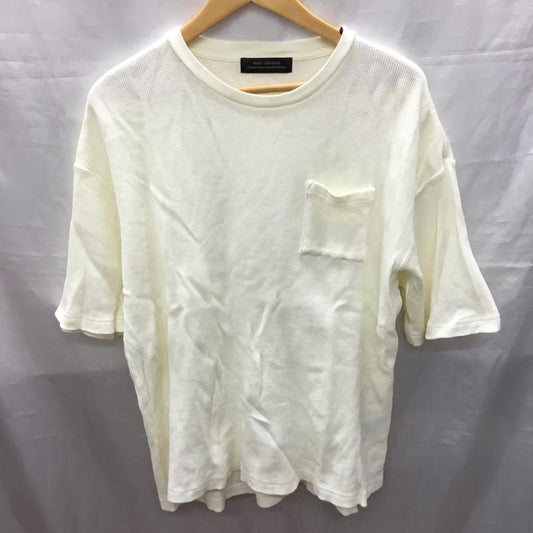 ナノユニバース nano・universe Tシャツ 半袖 674-0124026 タフワッフルビッグTシャツ M 無地 アイボリー / アイボリー /  メンズ USED 古着 中古 10119323