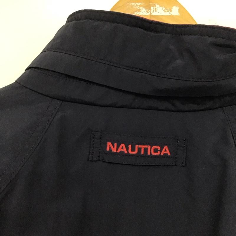 ノーティカ NAUTICA ジャケット、上着 ジャンパー、ブルゾン ジップアップジャケット ナイロンジャケット アウター ロゴ、文字 白 / ホワイト / X 紺 / ネイビー /  メンズ USED 古着 中古 10144960