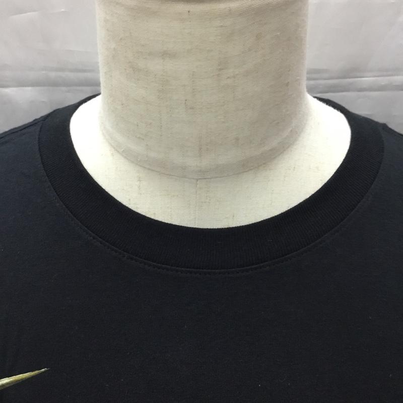 ナイキ NIKE Tシャツ 半袖 半袖カットソー プリントTシャツ クルーネックカットソー L ロゴ、文字 黒 / ブラック /  メンズ USED 古着 中古 10111940