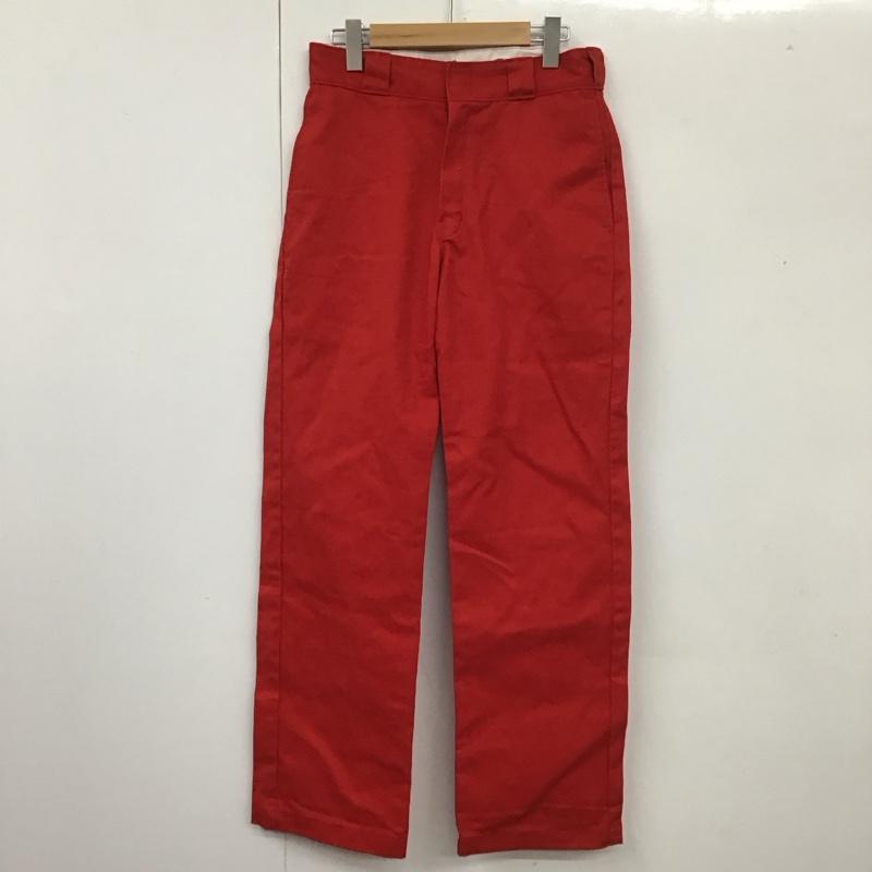 ディッキーズ Dickies パンツ ワークパンツ、ペインターパンツ ワークパンツ ワイドパンツ カジュアルパンツ デニムパンツ ストレートパンツ 30インチ 無地 赤 / レッド /  メンズ USED 古着 中古 10109860