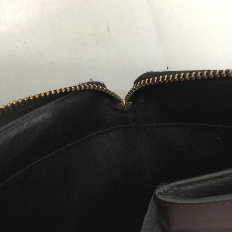 コムデギャルソン COMME des GARCONS 財布 二つ折り ラウンドファスナー ロゴ、文字 黒 / ブラック /  メンズ USED 古着 中古 10130243