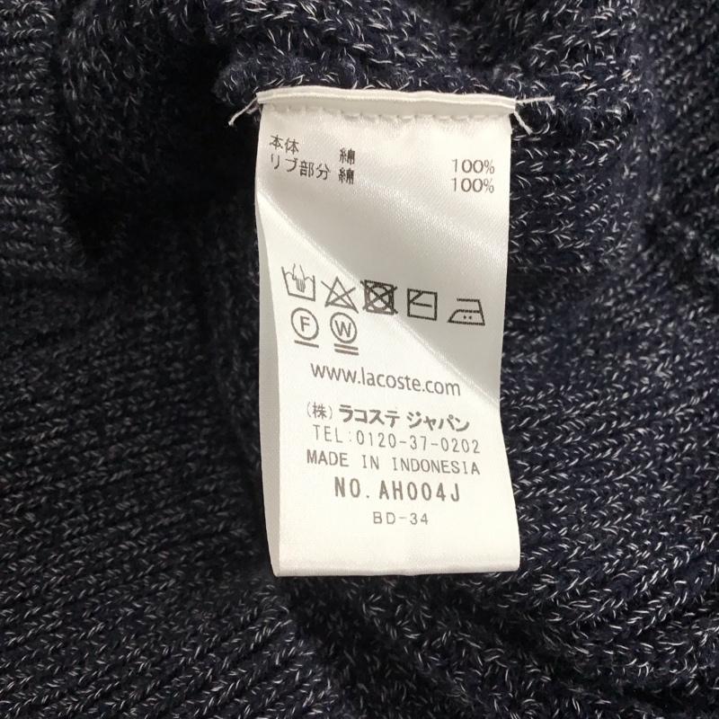 ラコステ LACOSTE ニット、セーター 長袖 長袖ニットカットソー クルーネック セーター 3 ロゴ、文字 紺 / ネイビー /  メンズ USED 古着 中古 10144577