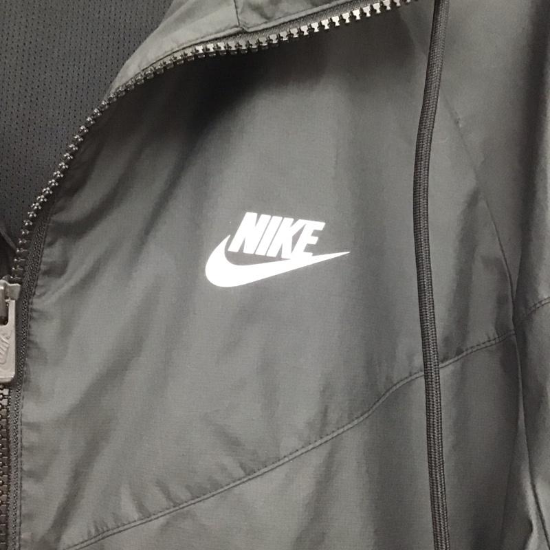 ナイキ NIKE ジャケット、上着 ジャンパー、ブルゾン 727324-010 ナイロンジャケット ジップアップパーカー L ロゴ、文字 黒 / ブラック /  メンズ USED 古着 中古 10149142