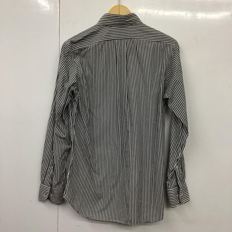 インディビジュアライズドシャツ INDIVIDUALIZED SHIRTS シャツ、ブラウス 長袖 長袖シャツ ストライプシャツ ボタンダウンシャツ ストライプ 白 / ホワイト / X 黒 / ブラック /  メンズ USED 古着 中古 10130724