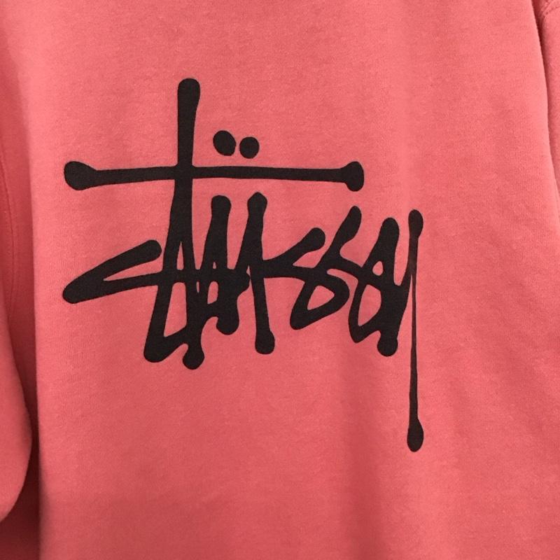 ステューシー STUSSY トレーナー 長袖 長袖 L ロゴ、文字 桃 / ピンク /  メンズ USED 古着 中古 10149974