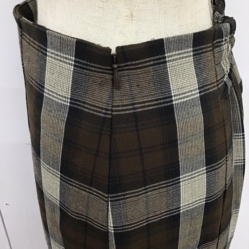 ローリーズファーム LOWRYS FARM スカート ロングスカート LF522045AD マーメイドスカート FREE チェック 茶 / ブラウン /  レディース USED 古着 中古 10125002
