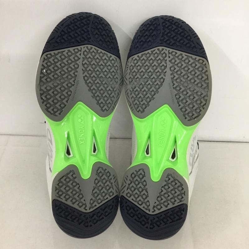 ヨネックス YONEX スニーカー スニーカー SHT107D テニスシューズ パワークッション 107D 23.5cm 23.5cm ロゴ、文字 白 / ホワイト / X 紺 / ネイビー / X 薄緑 / ライトグリーン /  レディース USED 古着 中古 10142499