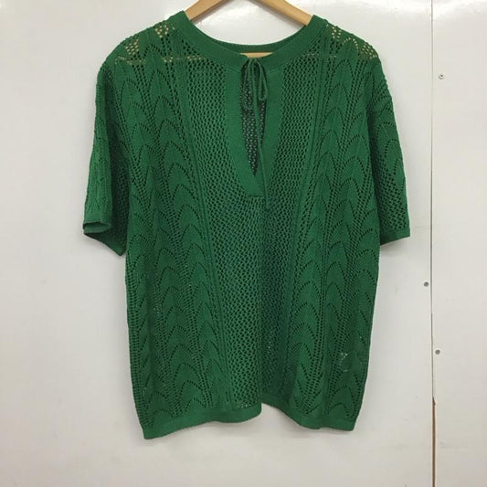 ローリーズファーム LOWRYS FARM ニット、セーター 半袖 FREE 無地 緑 / グリーン /  レディース USED 古着 中古 10150196
