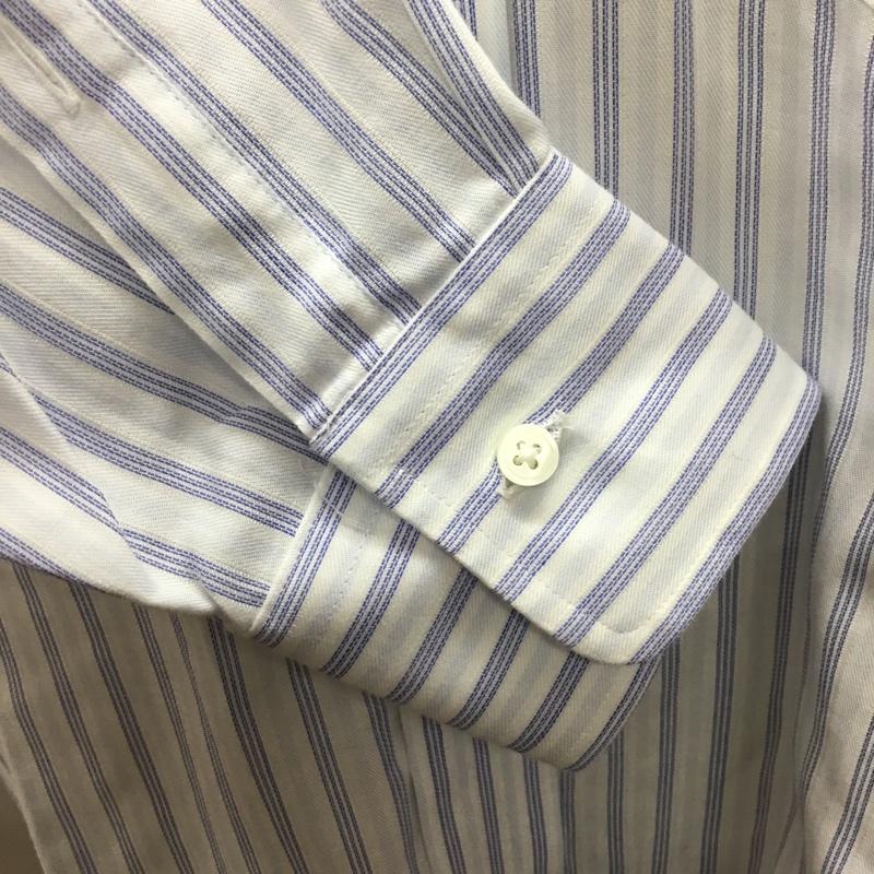 チャップス CHAPS シャツ、ブラウス 長袖 コットン ボタンダウン ストライプ 白 / ホワイト / X 青 / ブルー / X 水色 / ライトブルー /  メンズ USED 古着 中古 10116095