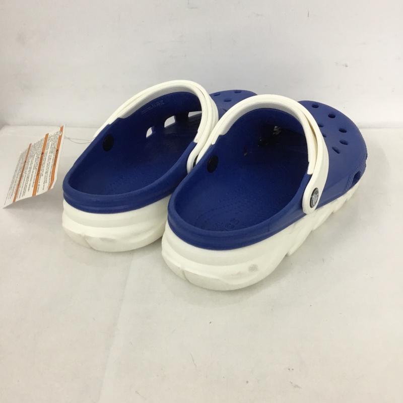 クロックス crocs サンダル サンダル 27.0cm 無地 白 / ホワイト / X 青 / ブルー /  メンズ USED 古着 中古 10125459