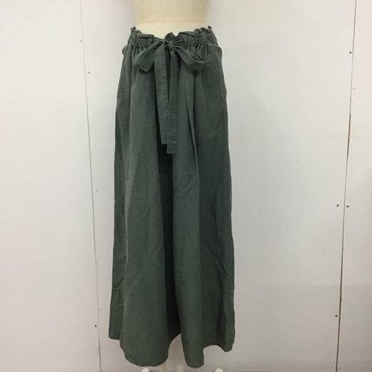 スタディオクリップ studio CLIP ボトムス ボトムス SC184014-1 ワイドパンツ スカーチョ L 無地 緑 / グリーン /  レディース USED 古着 中古 10109067