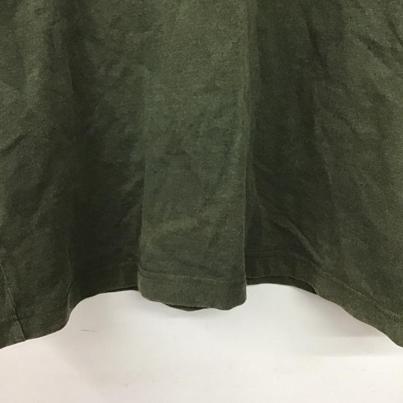 ザノースフェイス THE NORTH FACE Tシャツ 半袖 半袖カットソー プリントTシャツ クルーネックカットソー S ロゴ、文字 カーキ / カーキ /  メンズ USED 古着 中古 10145536