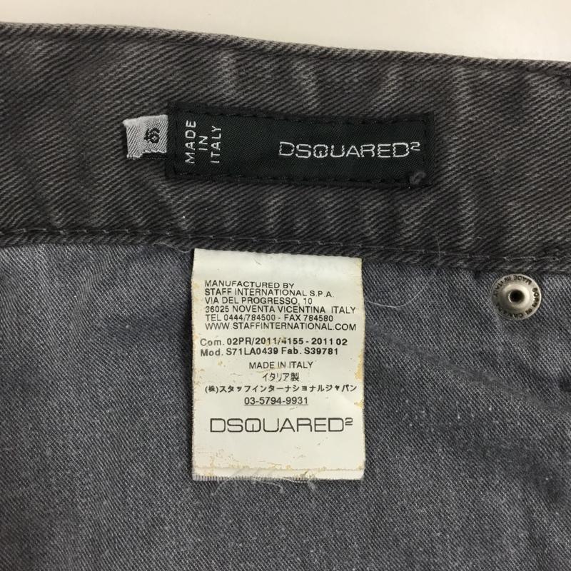 ディースクエアード2 DSQUARED2 パンツ デニム、ジーンズ デニムパンツ スリムパンツ ストレッチパンツ ジーンズ 46インチ 無地 黒 / ブラック /  メンズ USED 古着 中古 10120260