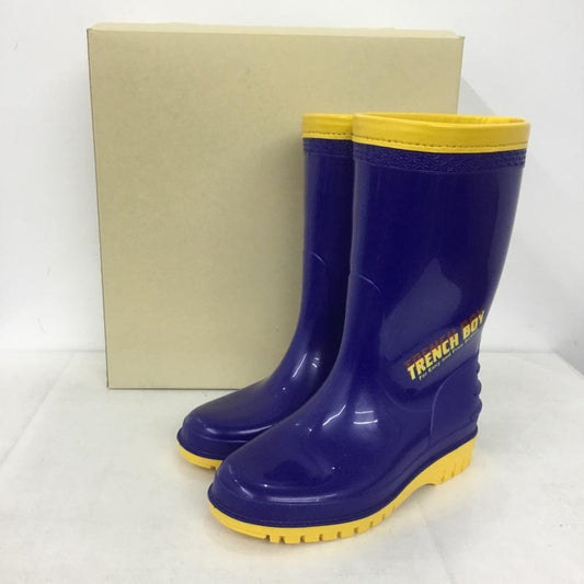 アキレス achilles シューズ シューズ トレンチボーイ キッズ ジュニア 20cm レインシューズ 雨靴 長靴 20.0cm ロゴ、文字 青 / ブルー / X 黄 / イエロー /  ボーイズ USED 古着 中古 10138316