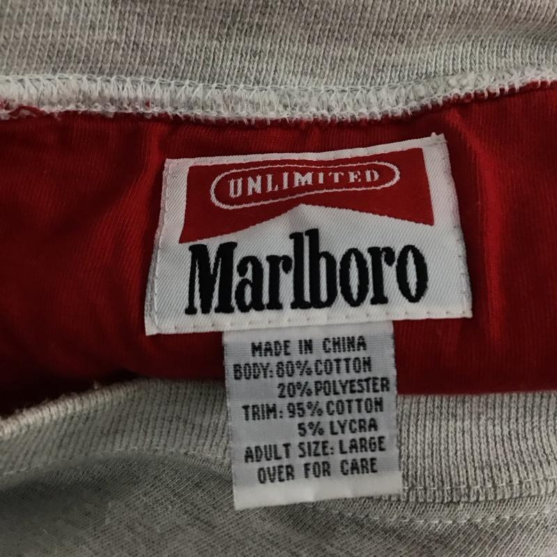 古着 USED トレーナー 長袖 長袖トレーナー スウェット クルーネック リブスウェットカットソー marlboro 無地 灰 / グレー /  メンズ USED 古着 中古 10122085