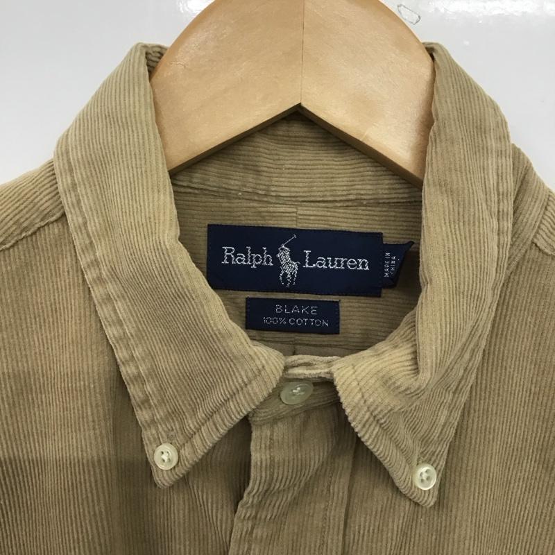 ラルフローレン RALPHLAUREN シャツ、ブラウス 長袖 長袖シャツ 無地シャツ カラーシャツ ボタンダウンシャツ M ロゴ、文字 ベージュ / ベージュ /  メンズ USED 古着 中古 10148775