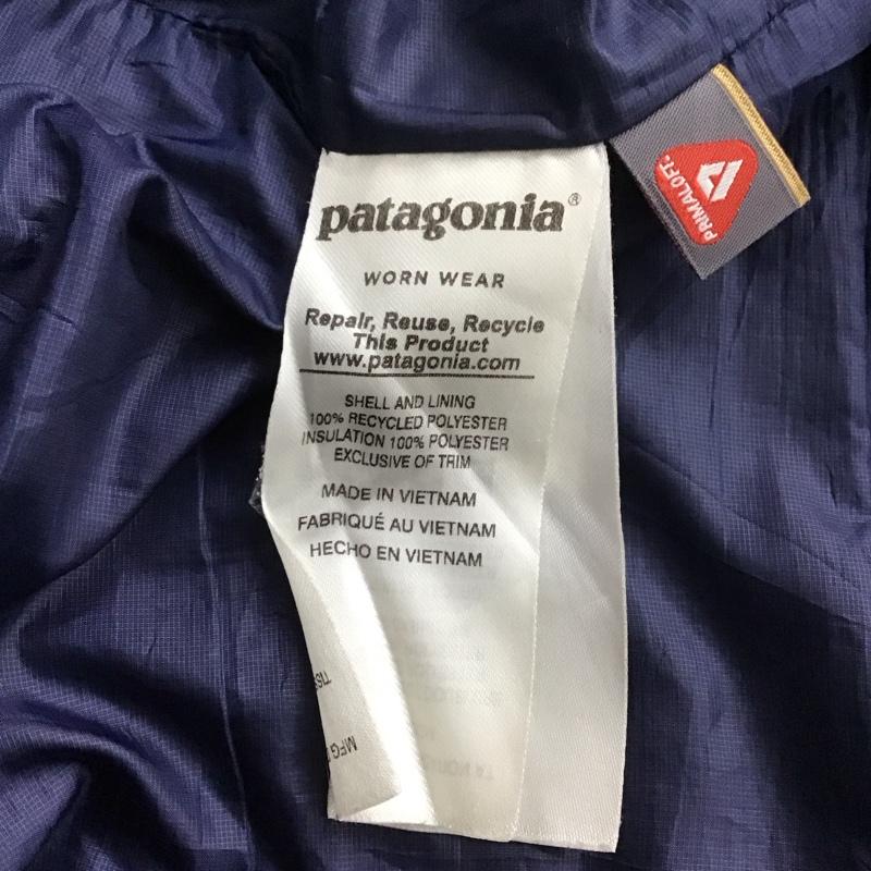 パタゴニア patagonia ジャケット、上着 ジャンパー、ブルゾン ジップアップジャケット ジャンパー ダウンジャケット カジュアルジャケット アウター M ロゴ、文字 紺 / ネイビー /  メンズ USED 古着 中古 10110905