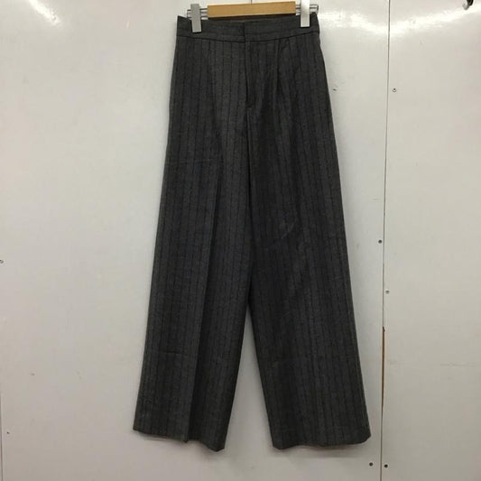 プラージュ Plage パンツ スラックス スラックスパンツ ワイドパンツ センタータックパンツ 34インチ ストライプ 灰 / グレー /  レディース USED 古着 中古 10145177