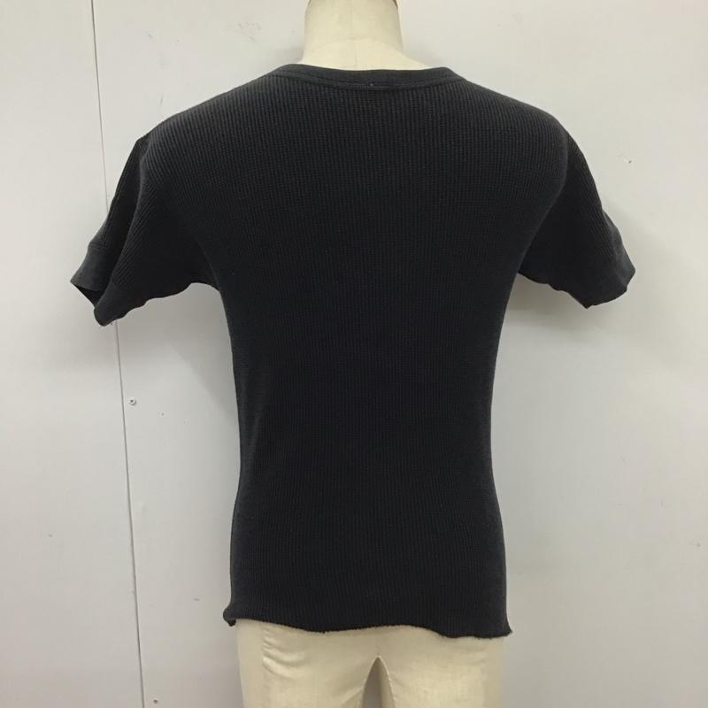 マッコイ MｃCOOY Tシャツ 半袖 半袖カットソー ワッフルTシャツ クルーネックカットソー 38 無地 黒 / ブラック /  メンズ USED 古着 中古 10113149