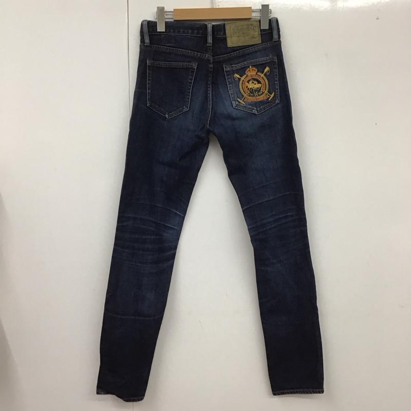 ラルフローレン RALPHLAUREN パンツ デニム、ジーンズ デニムパンツ スリムパンツ ストレッチパンツ カジュアルパンツ 27インチ ロゴ、文字 インディゴ / インディゴ /  レディース USED 古着 中古 10109187