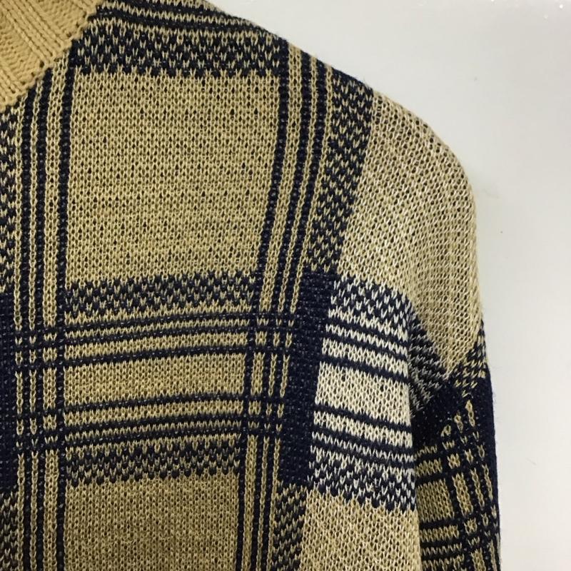 ムルーア MURUA ニット、セーター 長袖 011540503901 スタンドネック FREE チェック ベージュ / ベージュ / X 白 / ホワイト / X 紺 / ネイビー /  レディース USED 古着 中古 10146402