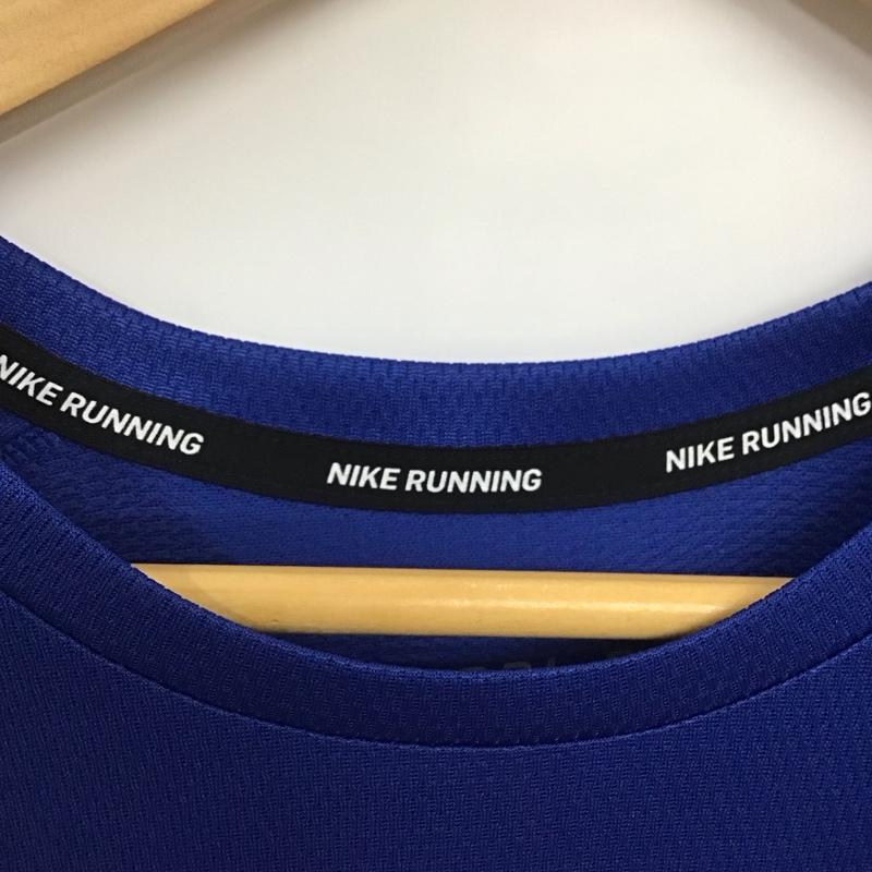 ナイキ NIKE Tシャツ 半袖 AJ7585-438 ブリーズ ラン GX タグ付き L ロゴ、文字 青 / ブルー /  メンズ USED 古着 中古 10135620