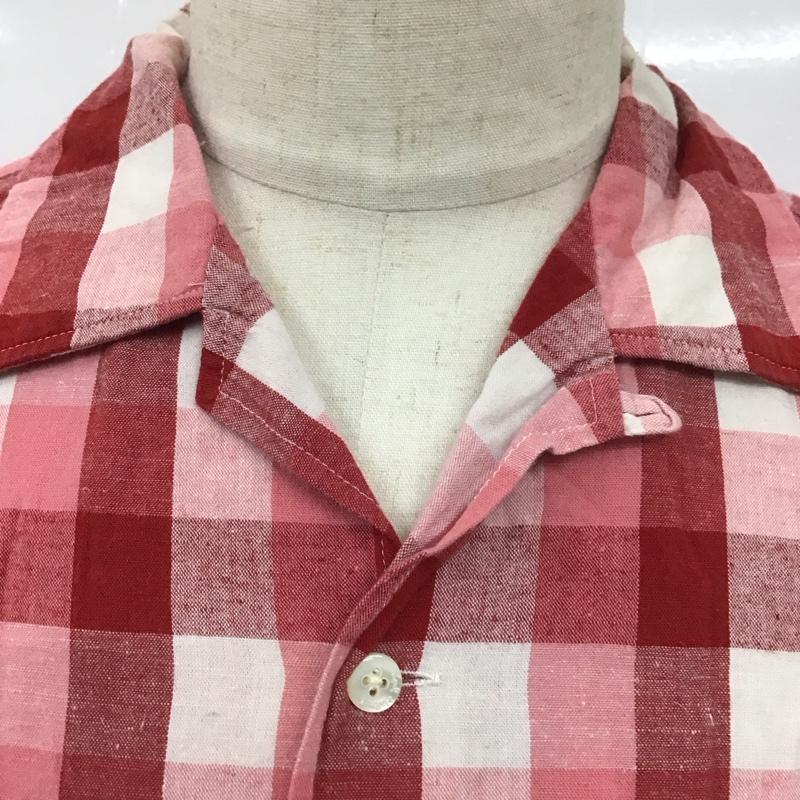 カールヘルム KARLHELMUT シャツ、ブラウス 半袖 半袖シャツ カラーシャツ 半袖カットソー チェックシャツ チェック 白 / ホワイト / X 赤 / レッド /  メンズ USED 古着 中古 10124489