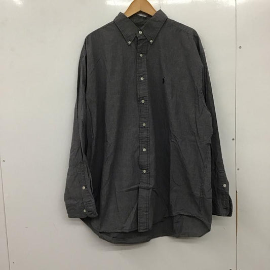 ラルフローレン RALPHLAUREN シャツ、ブラウス 長袖 長袖シャツ チェックシャツ カラーシャツ ボタンダウンシャツ XL チェック 白 / ホワイト / X 紺 / ネイビー /  メンズ USED 古着 中古 10136681