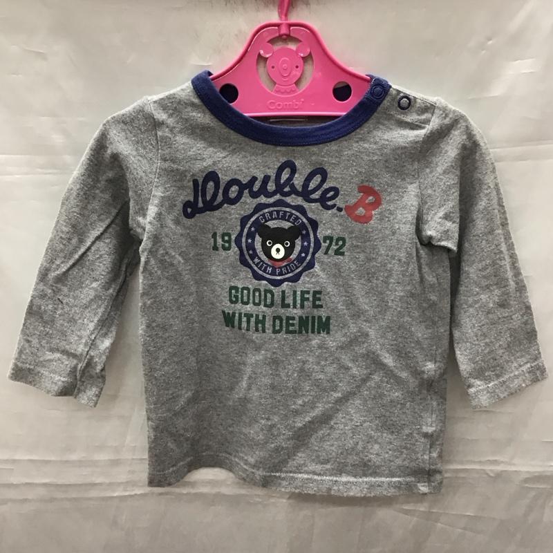 ダブルB Double B Tシャツ 長袖 FREE プリント 灰 / グレー /  ボーイズ USED 古着 中古 10116788
