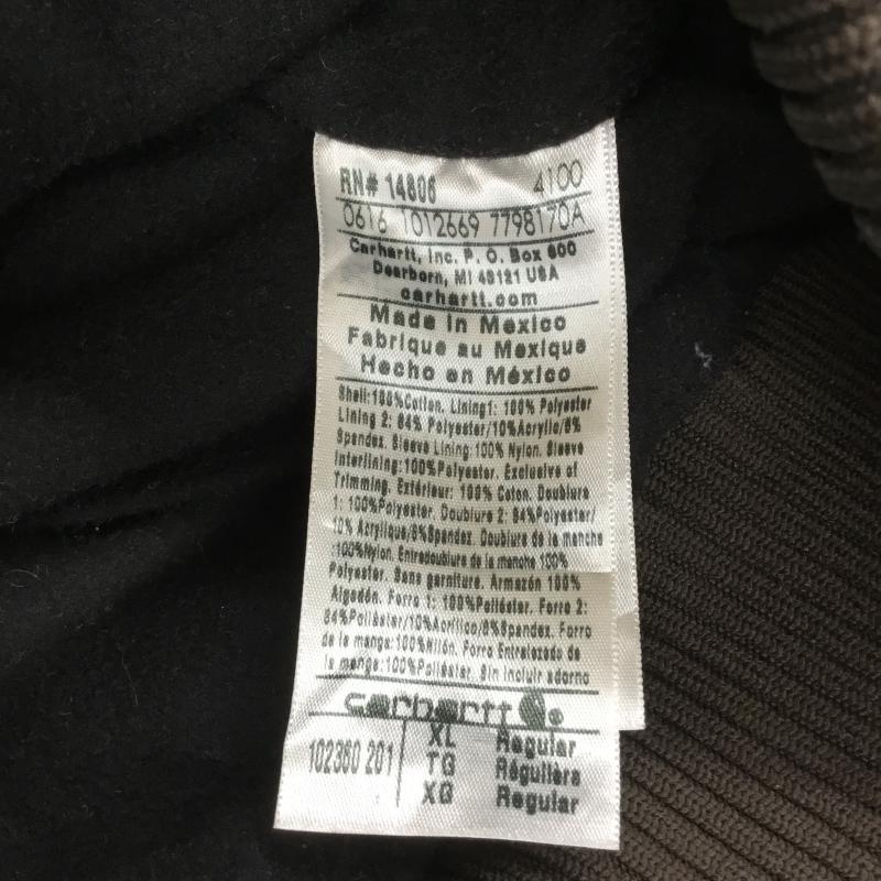カーハート Carhartt ジャケット、上着 ジャンパー、ブルゾン XL ロゴ、文字 茶 / ブラウン /  メンズ USED 古着 中古 10119079