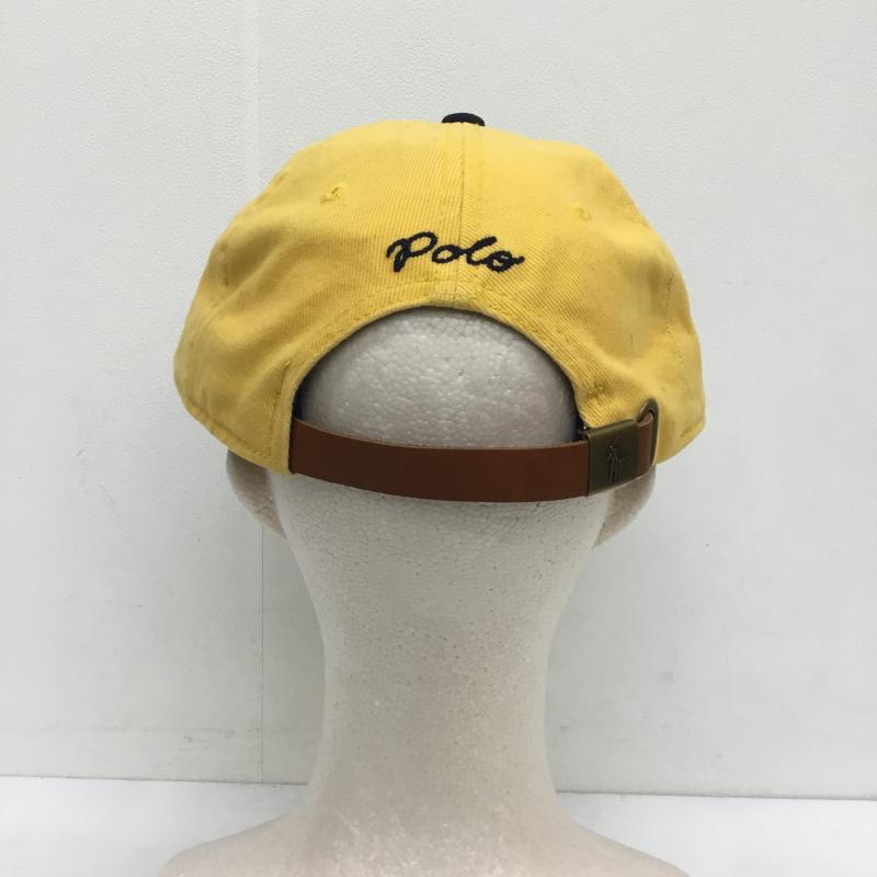 ポロラルフローレン POLO RALPH LAUREN 帽子 キャップ 6パネル ロゴ キャップ タグ付 ロゴ、文字 黄 / イエロー /  メンズ USED 古着 中古 10106050