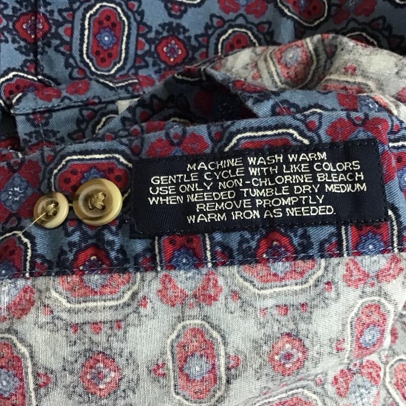 古着 USED カットソー 長袖 長袖シャツ カラーシャツ ポケットシャツ 長袖カットソー プリントシャツ L プリント マルチカラー / マルチカラー /  メンズ USED 古着 中古 10119016