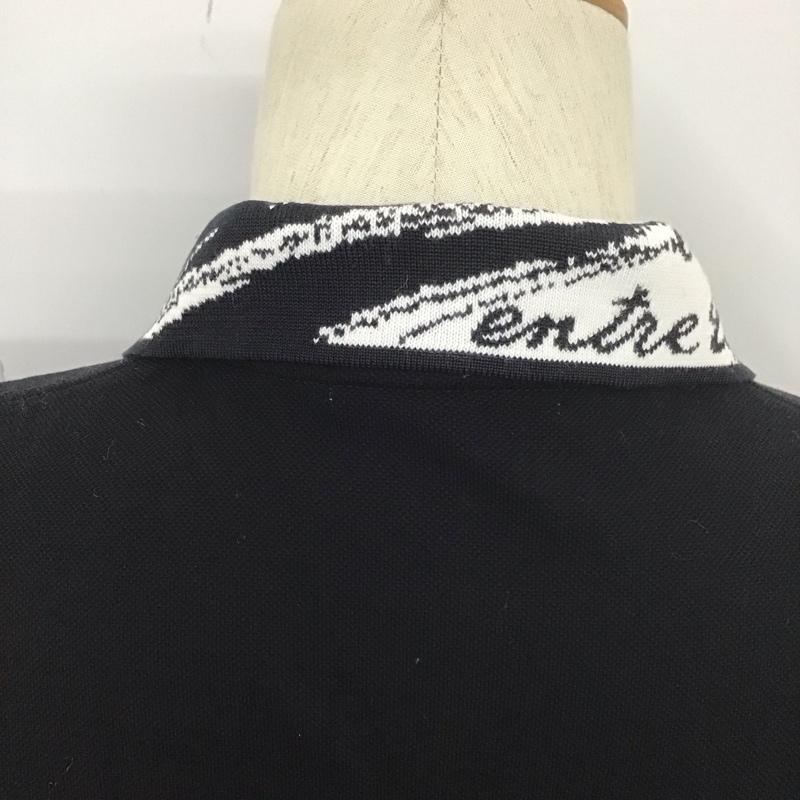 ケンゾー KENZO ポロシャツ 半袖 535-P-3092 KENZO GOLF 刺繍 4 ロゴ、文字 黒 / ブラック /  メンズ USED 古着 中古 10111838