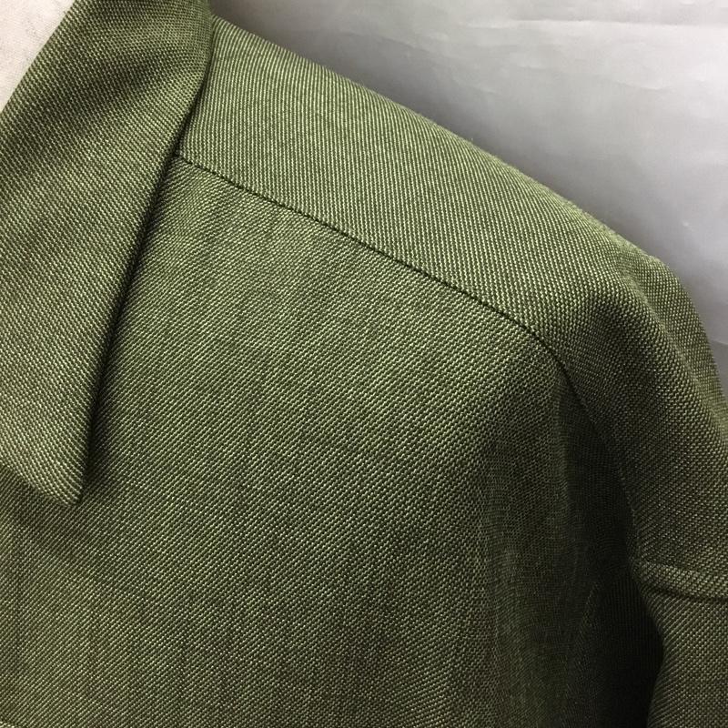 エフエイティー FAT シャツ、ブラウス 半袖 F32010-SH17-AB 半袖シャツ カラーシャツ 半袖カットソー 無地 緑 / グリーン /  メンズ USED 古着 中古 10120262