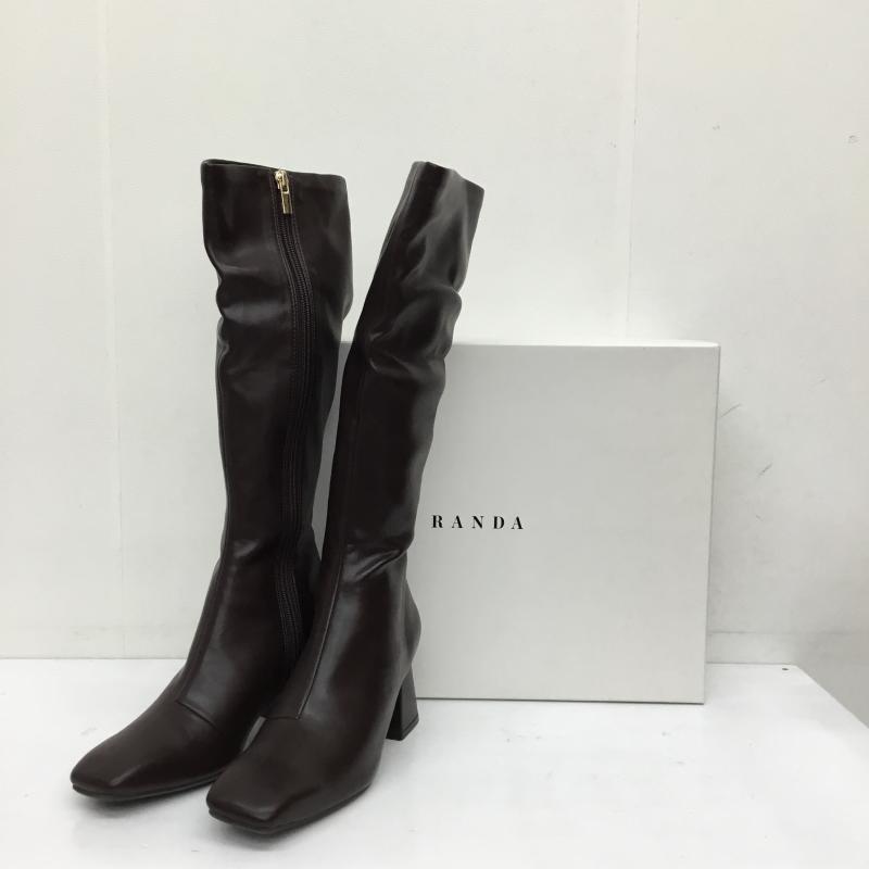 ランダ RANDA ブーツ ロングブーツ S 無地 ダークブラウン / ダークブラウン /  レディース USED 古着 中古 10143319